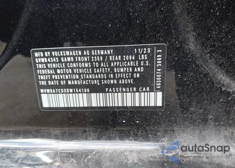 2024 Volkswagen Golf Gti 2.0T Se from USA, damaged, VIN WVWRA7CDXRW154186